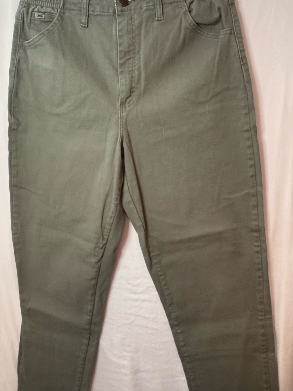 Lee Olive Utility Straight-Leg Pants